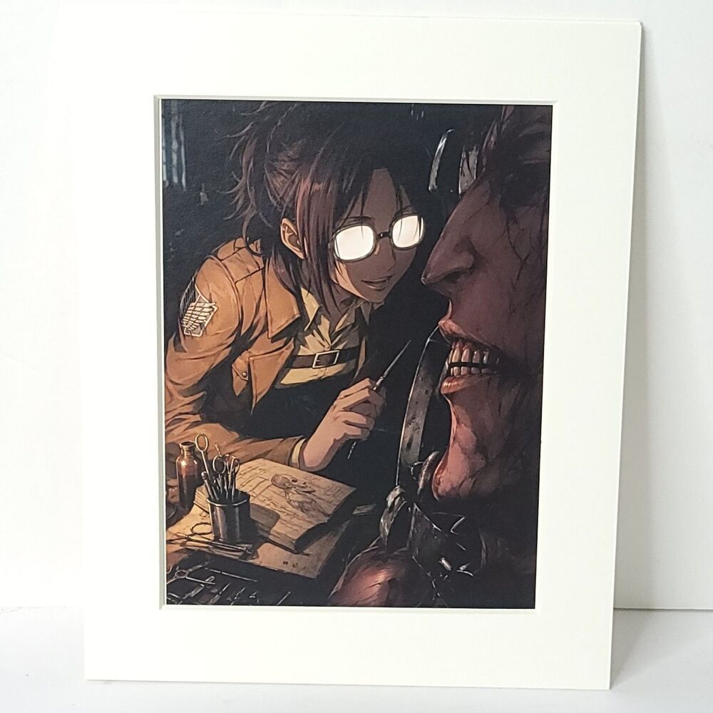 Hange Zoe Attack On Titan Still Shot Card Anime Wall Art Oversized Board A4